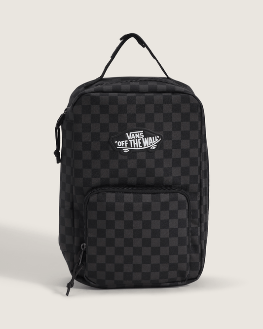 Vans Kids Checkerboard Old Skool Lunch Bag in Charcoal Black