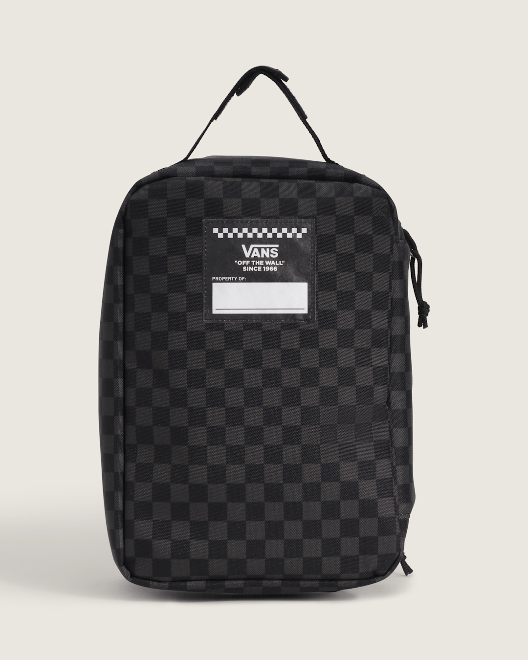 Vans Kids Checkerboard Old Skool Lunch Bag in Charcoal Black