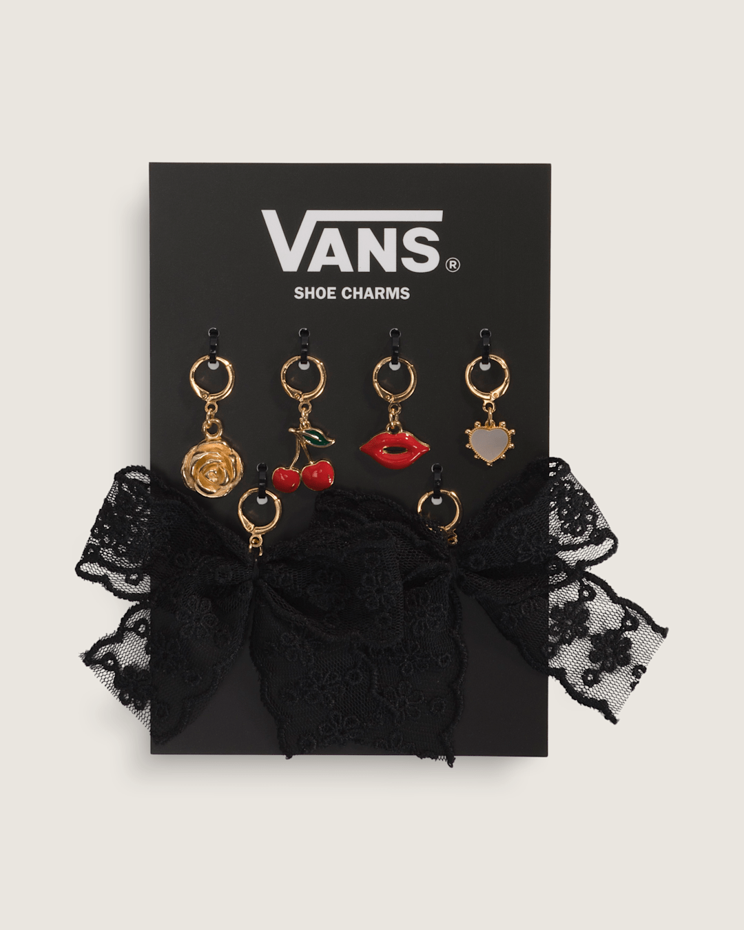 Vans Vans Ws Romance Riot Shoe Charm Set in Red / Gold Yellow