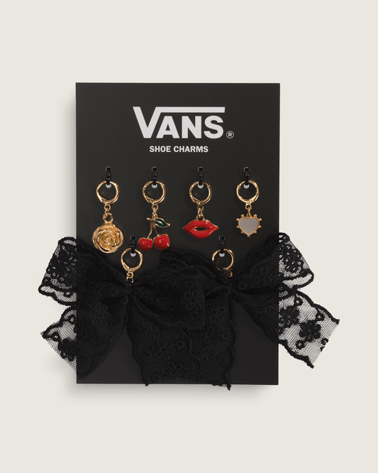 Vans Vans Ws Romance Riot Shoe Charm Set in Red / Gold Yellow