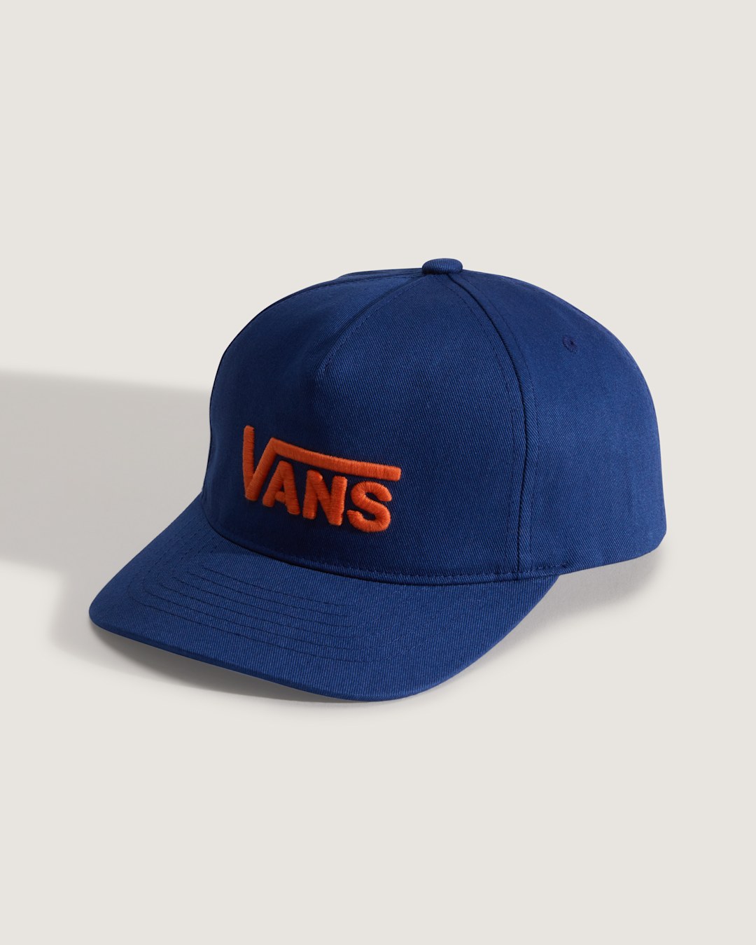 Vans Kids Drop V Logo Snapback Hat in Deep Indigo Blue