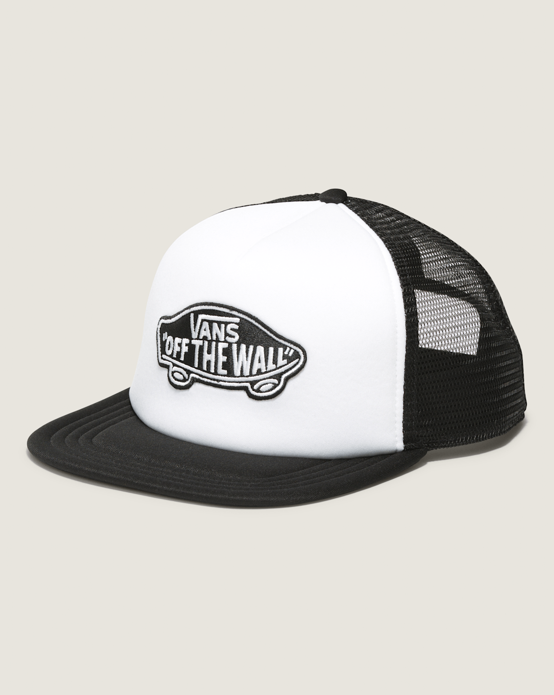 Vans Classic Patch Curved Bill Trucker Hat in Black / White