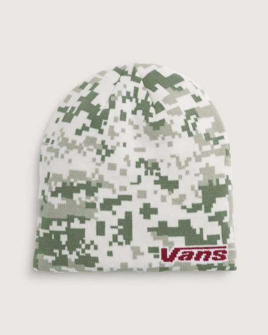 Vans Vans Skull Beanie in Neutral Olive Green / Marshmallow White