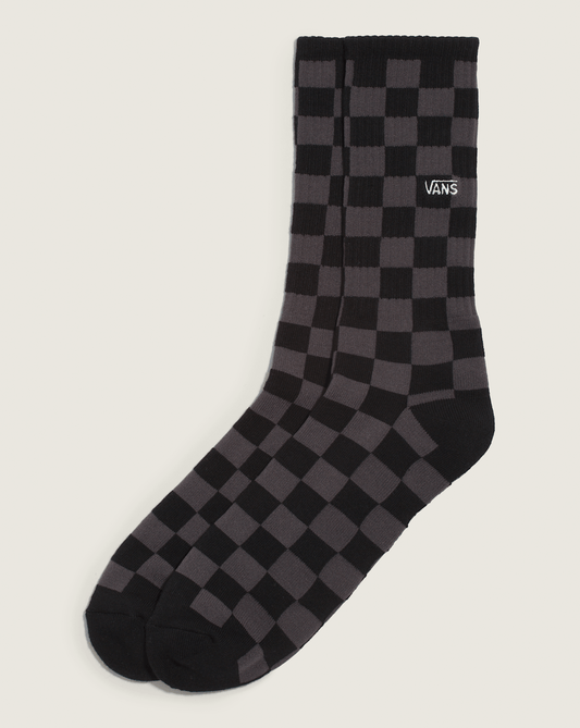 Vans Checkerboard Crew Socks in Checkerboard Black / Charcoal