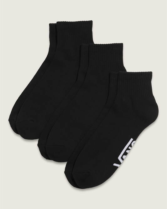 Vans Classic Quarter Crew Socks 3-Pack in Black