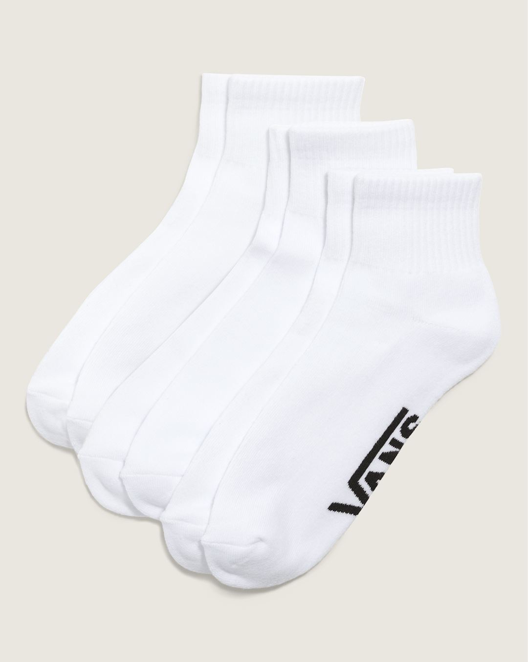 Vans Classic Quarter Crew Socks 3-Pack in White