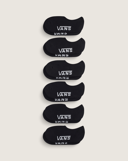 Vans Classic No Show Socks 6-Pack in Black