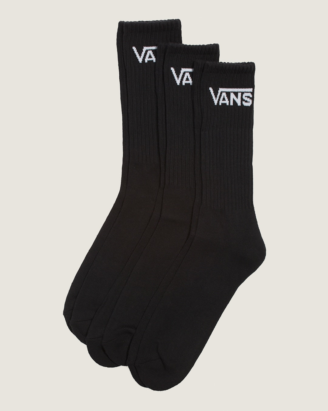 Vans Classic Crew Socks 3-Pack in Black