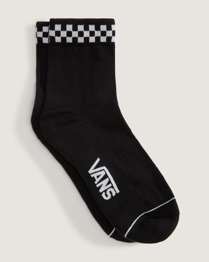 Vans Peek-A-Check Half Crew Socks in Black