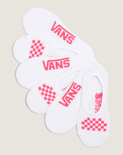 Vans Classic Canoodle Socks 3-Pack in White / Wild Orchid Pink