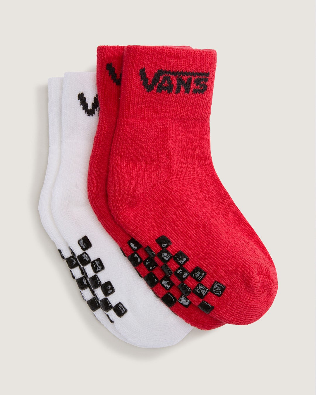 Vans Kids Classic Crew Socks 2-Pack in Racing Red