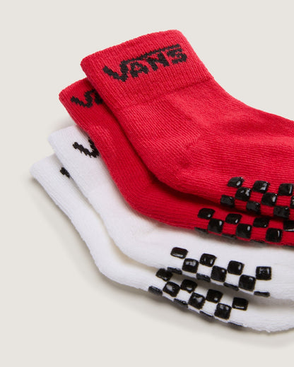 Vans Kids Classic Crew Socks 2-Pack in Racing Red