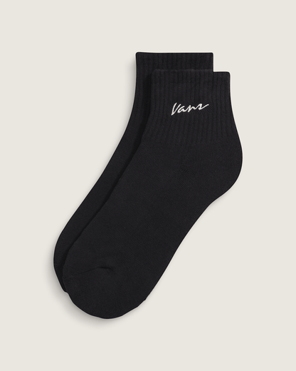 Vans Kids Classic Script Half Crew Socks in Black