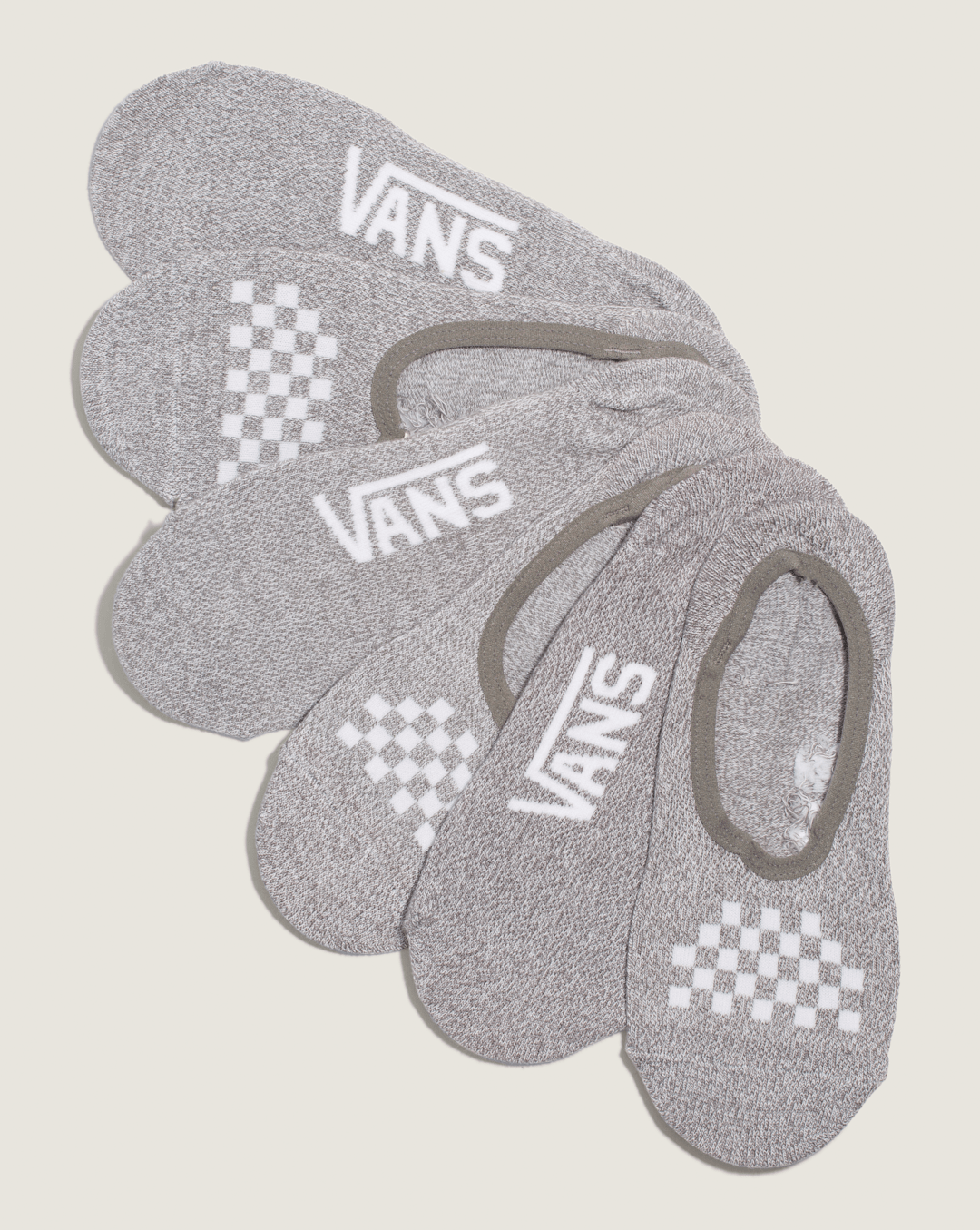 Vans Kids Classic Canoodle Socks 3-Pack in Heather Grey / White