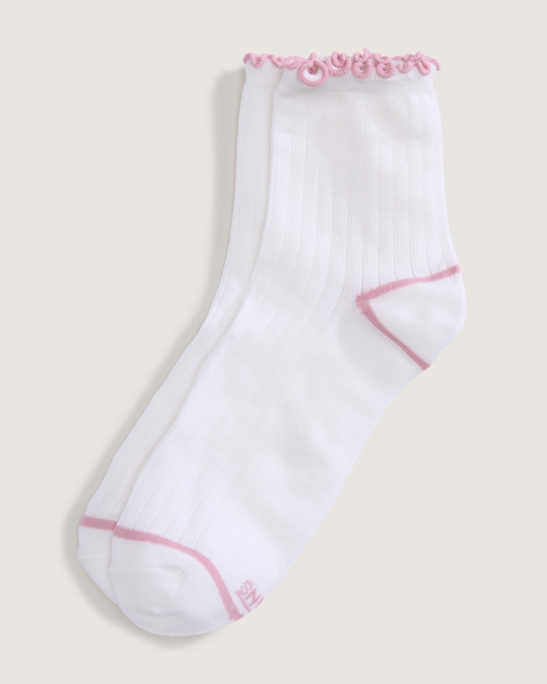 Vans Lettuce Have It Half Crew Socks in White / Pink