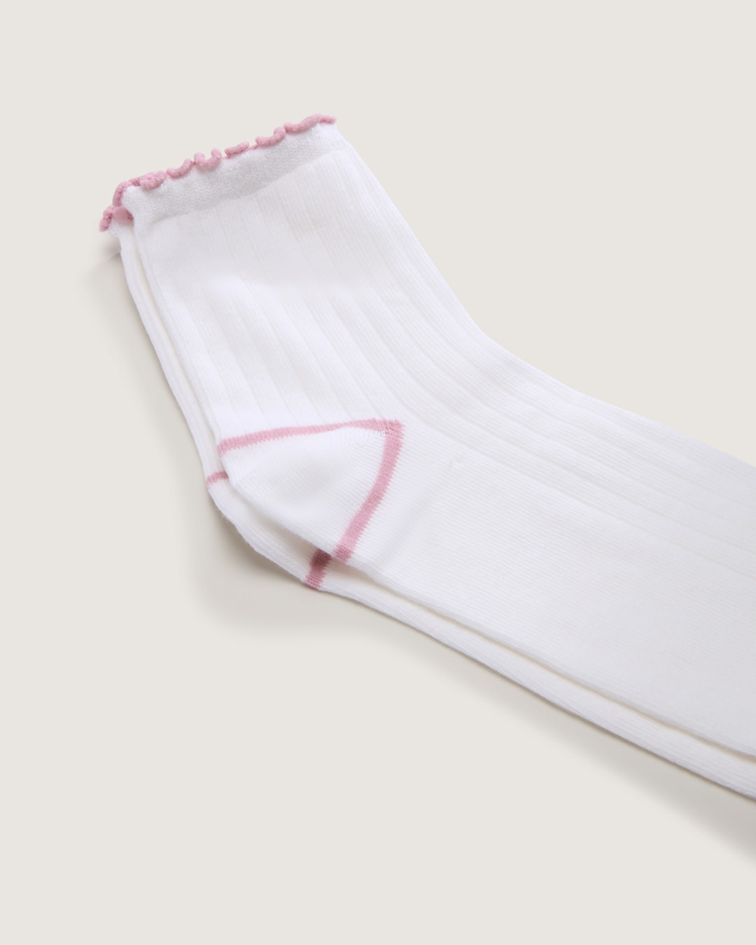 Vans Lettuce Have It Half Crew Socks in White / Pink