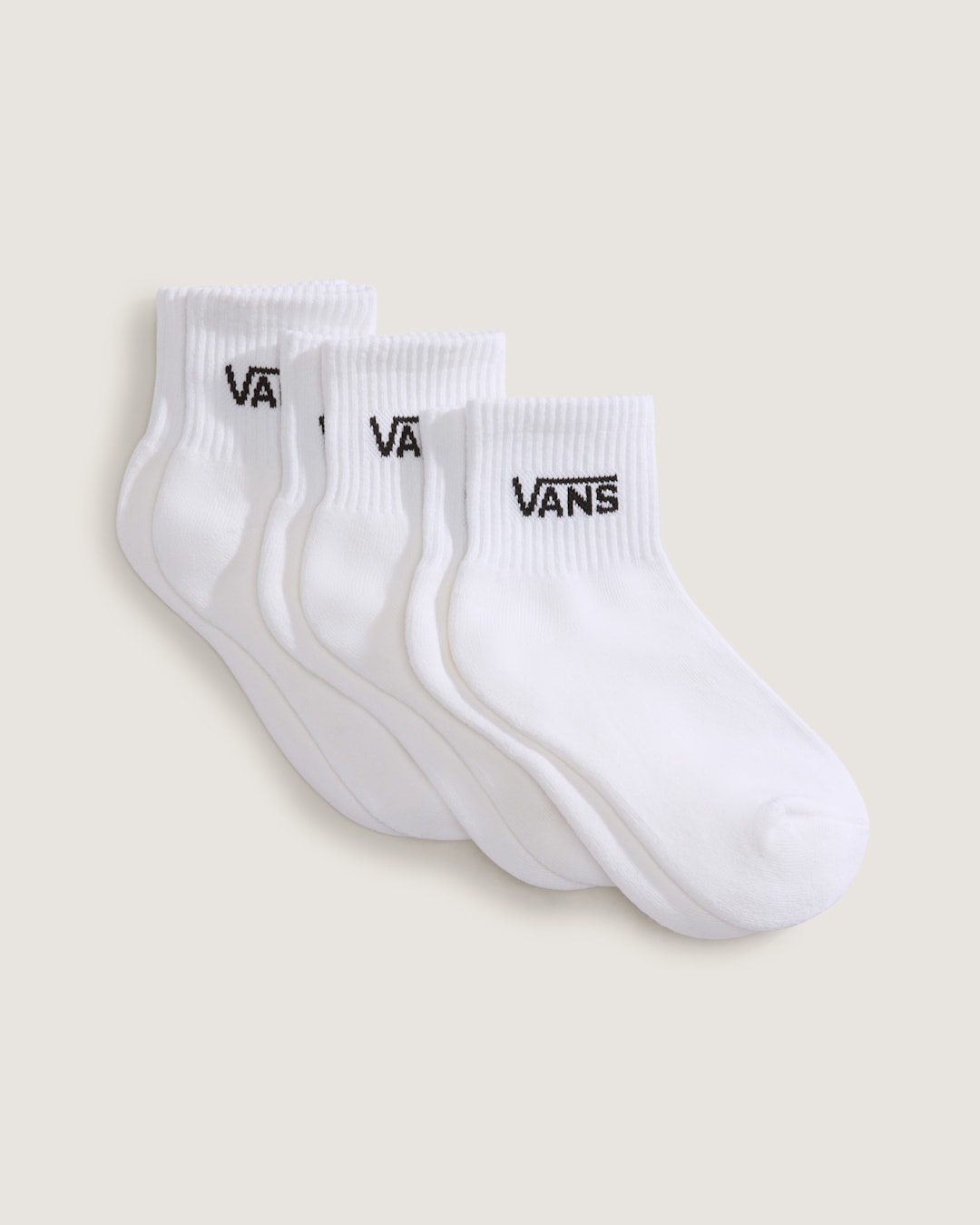 Vans Kids Classic Half Crew Socks 3-Pack in White