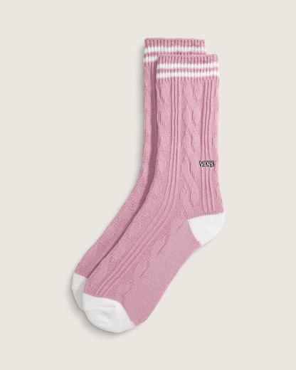Vans Larrea Crew Socks in Dawn Pink