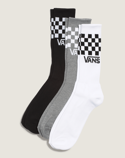 Vans Kids Checkerboard Crew Socks in Checkerboard Black / White