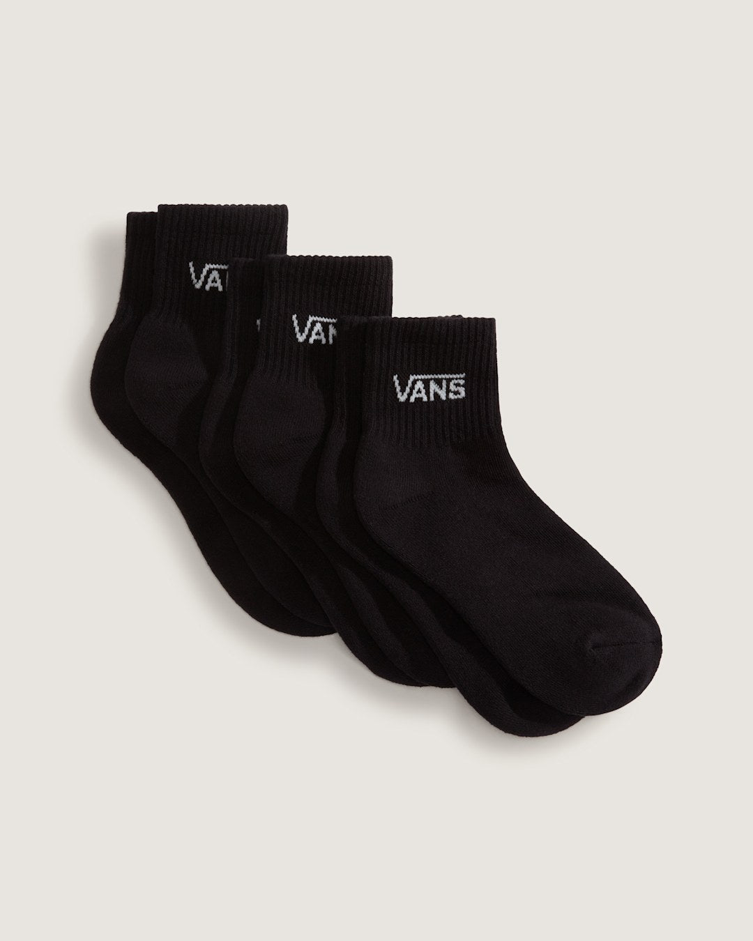 Vans Kids Classic Half Crew Socks 3-Pack in Black