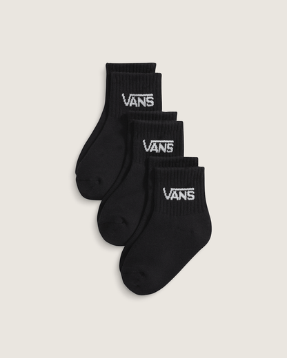 Vans Kids Classic Crew Socks 3-Pack in Black