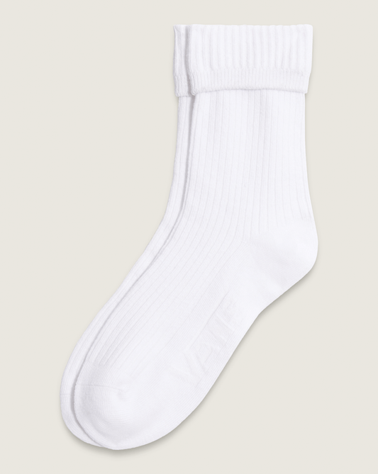 Vans Cuff It Crew Socks in White