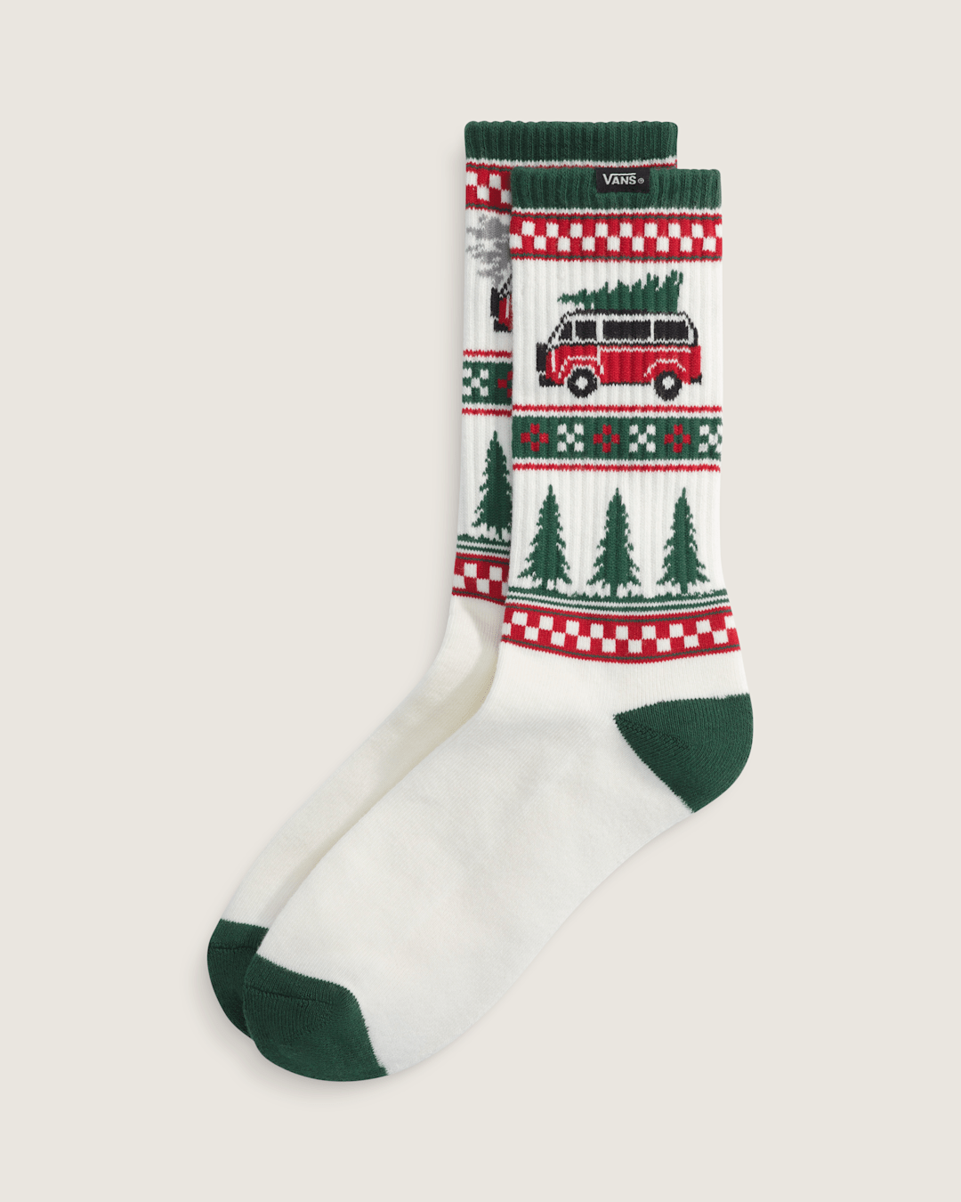 Vans Winter Family Trip Crew Socks in Marshmallow White