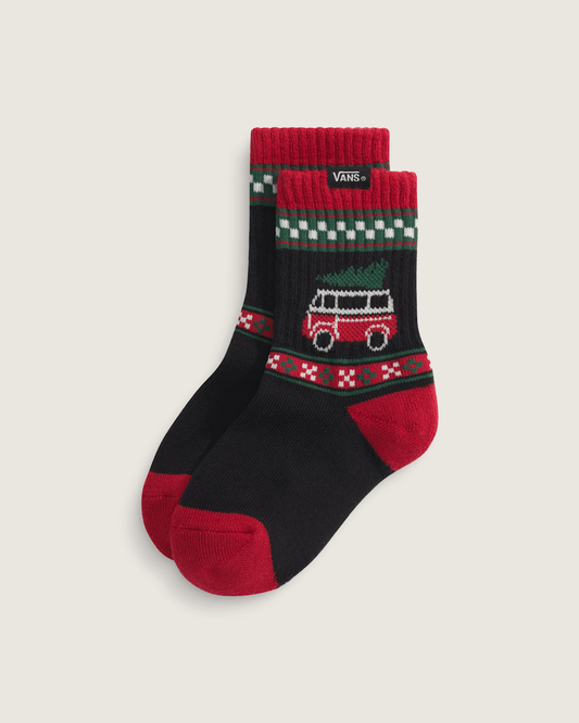 Vans Toddler Winter Family Trip Crew Socks in Black