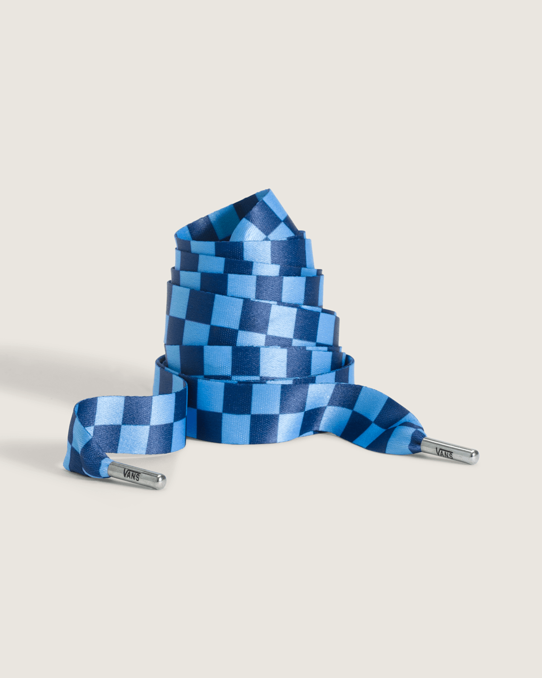 Vans Waffle Shop Checker Shoelace in Blue