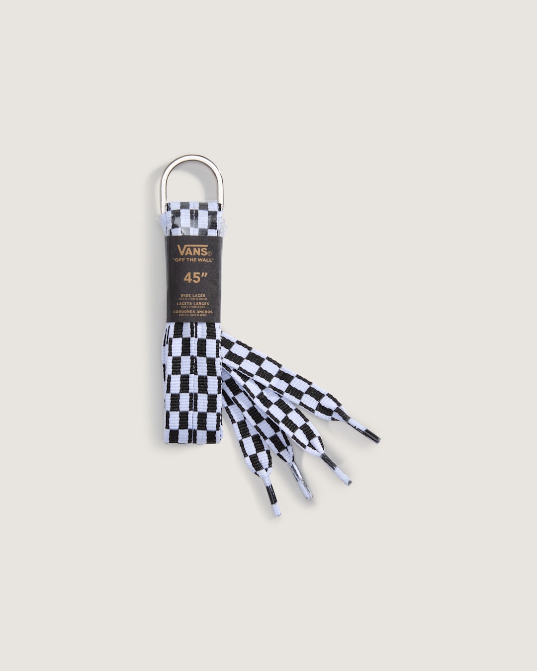 Vans Checkerboard Vans Fat Shoe Laces in Black / White