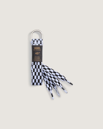 Vans Checkerboard Vans Fat Shoe Laces in Black / White