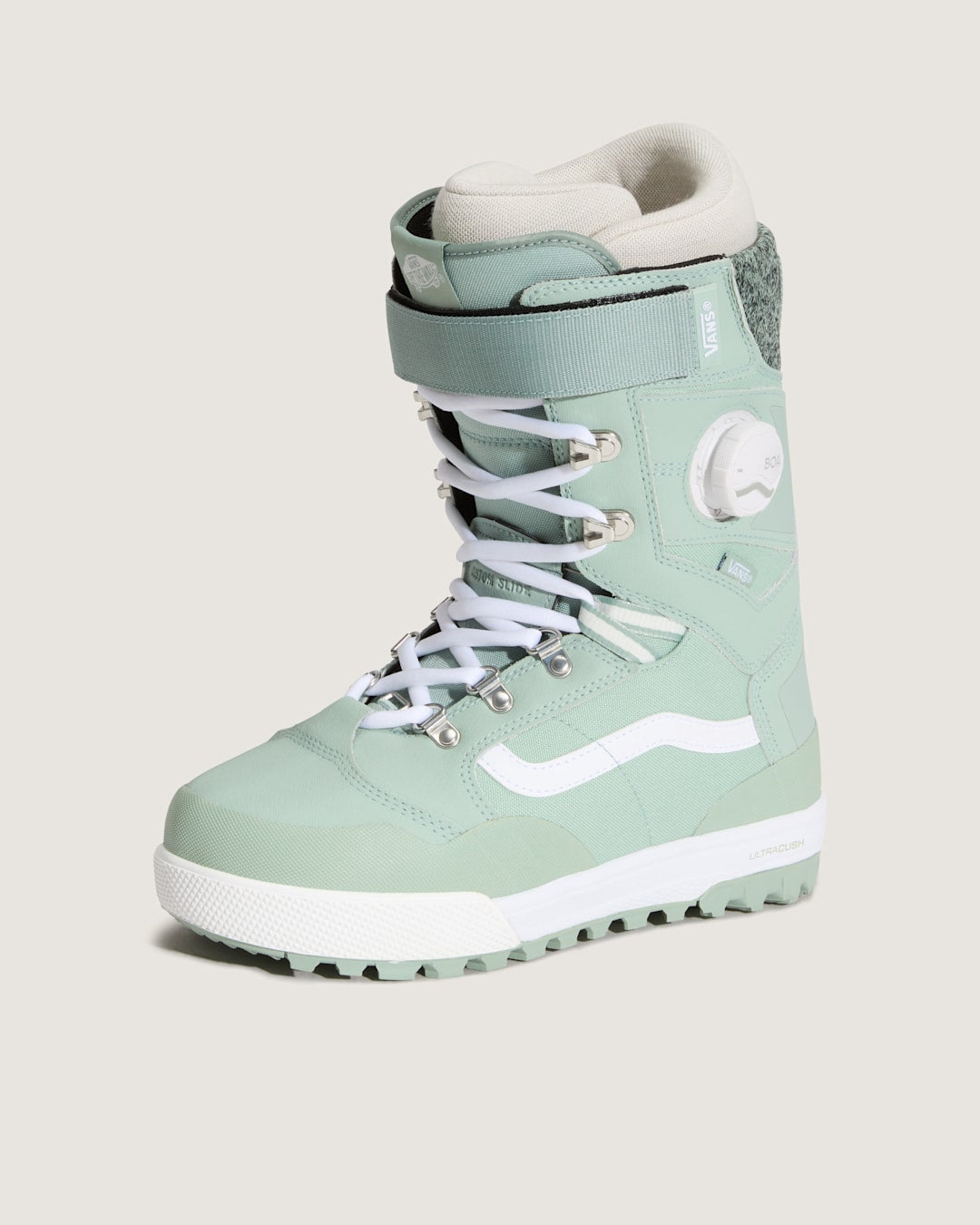 Vans Women's Luna Pro Snowboard Boot in Olive Gray
