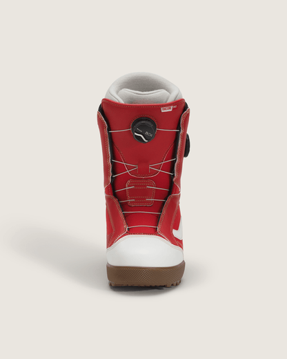 Vans Women's Encore Pro X Mia Brookes Snowboard Boot in Racing Red / Marshmallow White