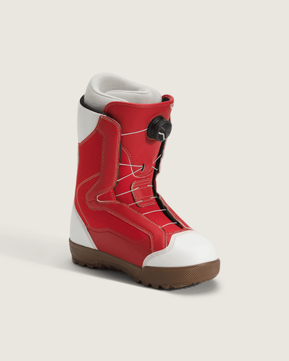 Vans Women's Encore Pro X Mia Brookes Snowboard Boot in Racing Red / Marshmallow White