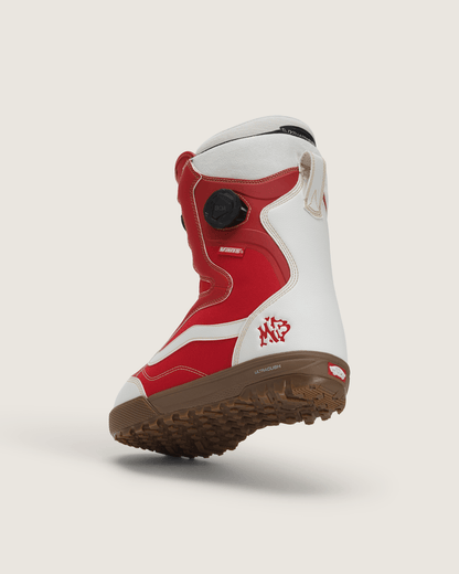 Vans Women's Encore Pro X Mia Brookes Snowboard Boot in Racing Red / Marshmallow White