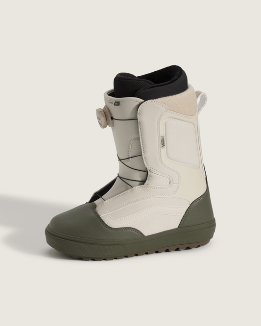 Vans Aura OG Snowboard Boot in Grape Leaf Green / Oatmeal Beige