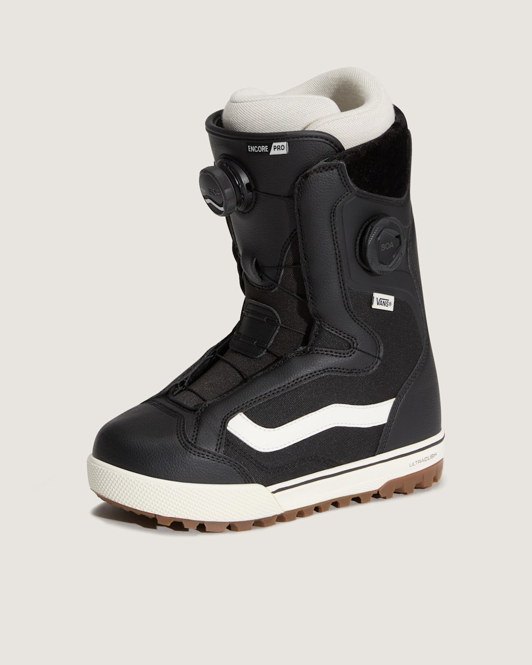Vans Women's Encore Pro Snowboard Boot in Black / Marshmallow White