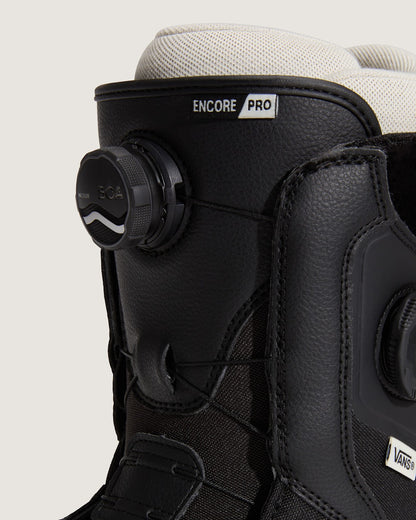 Vans Women's Encore Pro Snowboard Boot in Black / Marshmallow White
