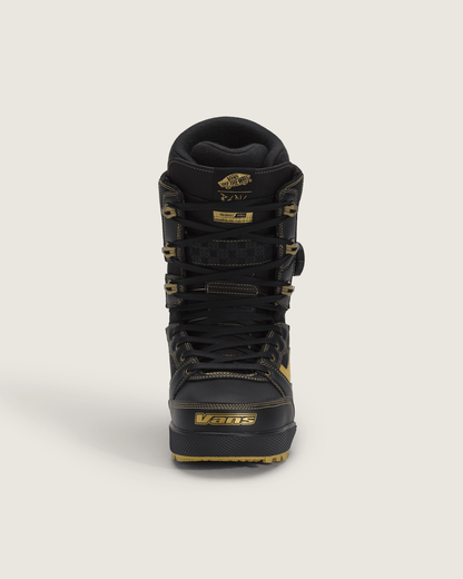 Vans Invado Pro X Rene Rinnekangas Snowboard Boot in Black / Gold Yellow