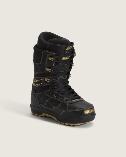 Vans Invado Pro X Rene Rinnekangas Snowboard Boot in Black / Gold Yellow