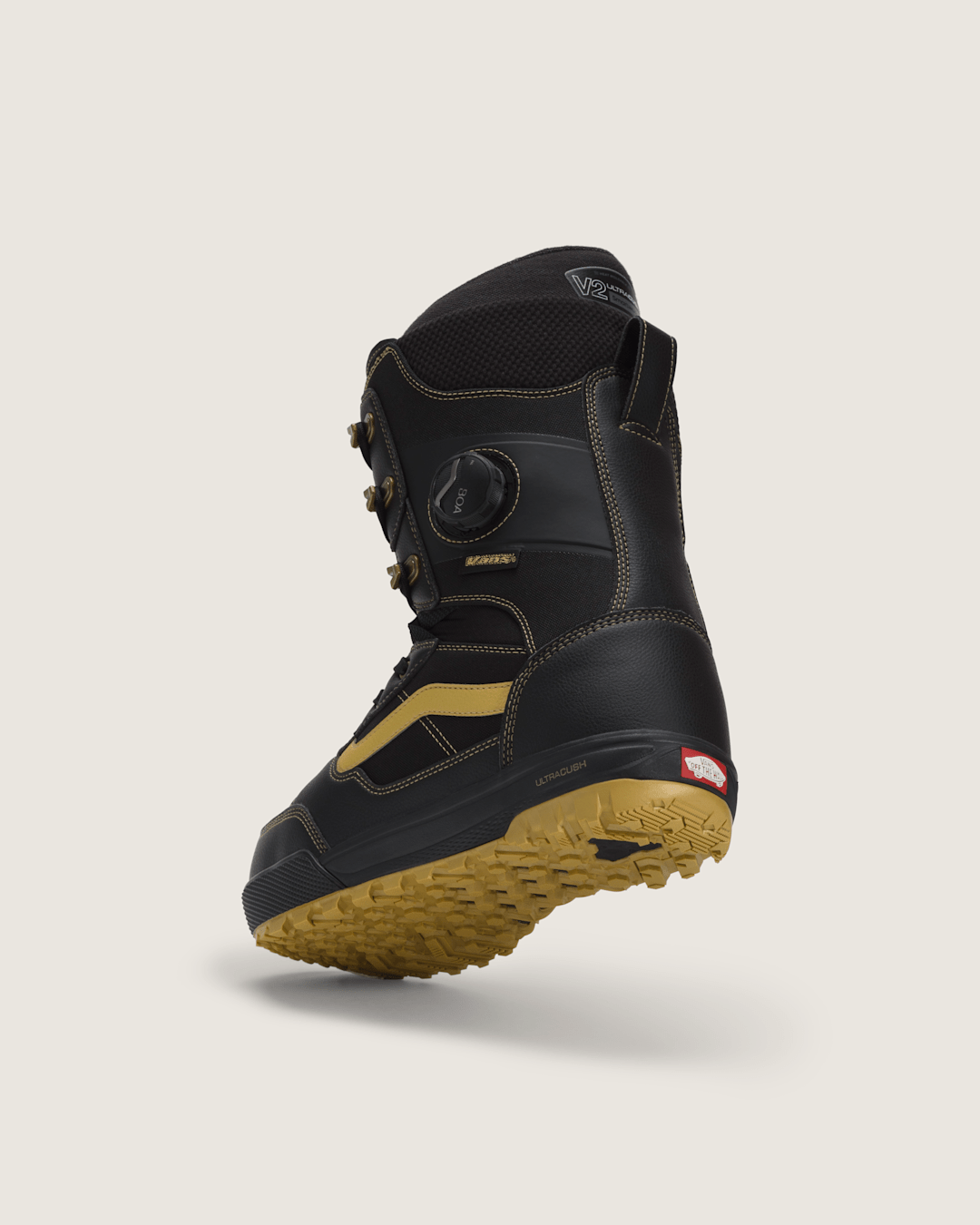 Vans Invado Pro X Rene Rinnekangas Snowboard Boot in Black / Gold Yellow