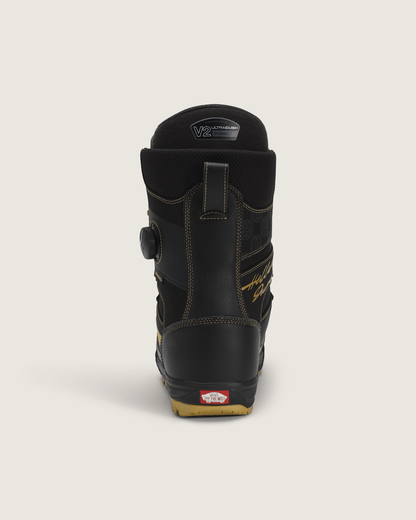 Vans Invado Pro X Rene Rinnekangas Snowboard Boot in Black / Gold Yellow