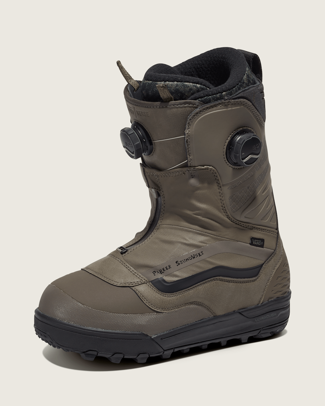 Vans Verse X Parker Szumowski Snowboard Boot in Bungee Cord Brown Taupe