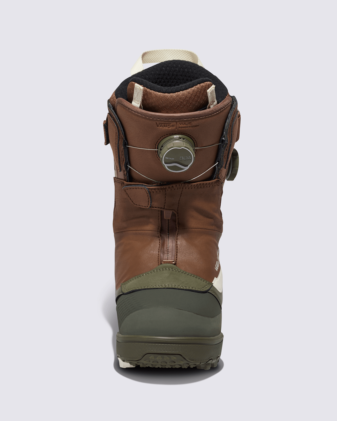 Vans Womens Viaje Range Edition X Hana Beaman Snowboard Boot in Brown / Grape Leaf Green