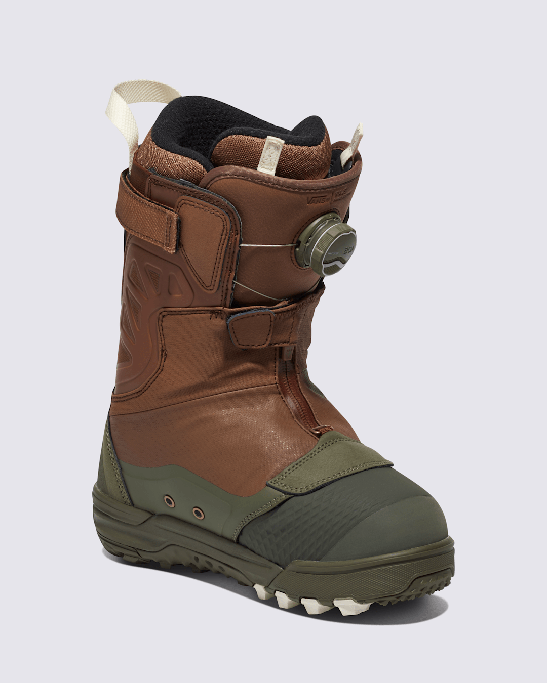 Vans Womens Viaje Range Edition X Hana Beaman Snowboard Boot in Brown / Grape Leaf Green