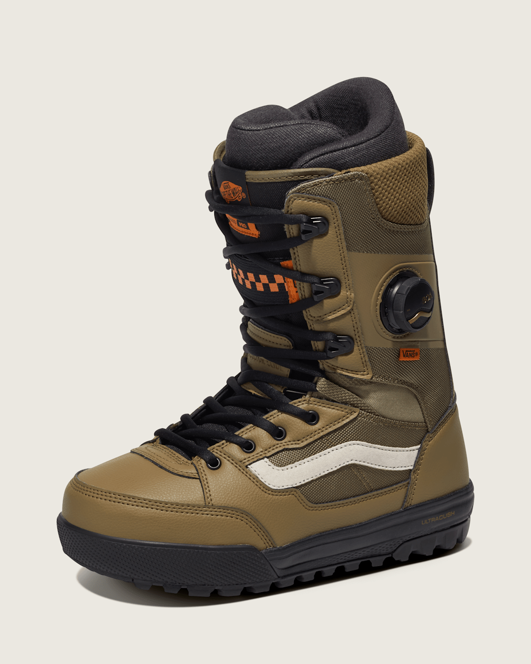 Vans Invado Pro Snowboard Boot in Olive Brown / Black