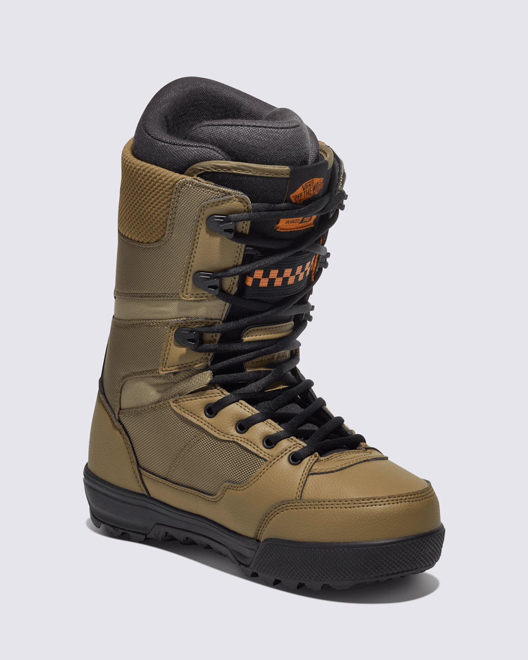 Vans Invado Pro Snowboard Boot in Olive Brown / Black
