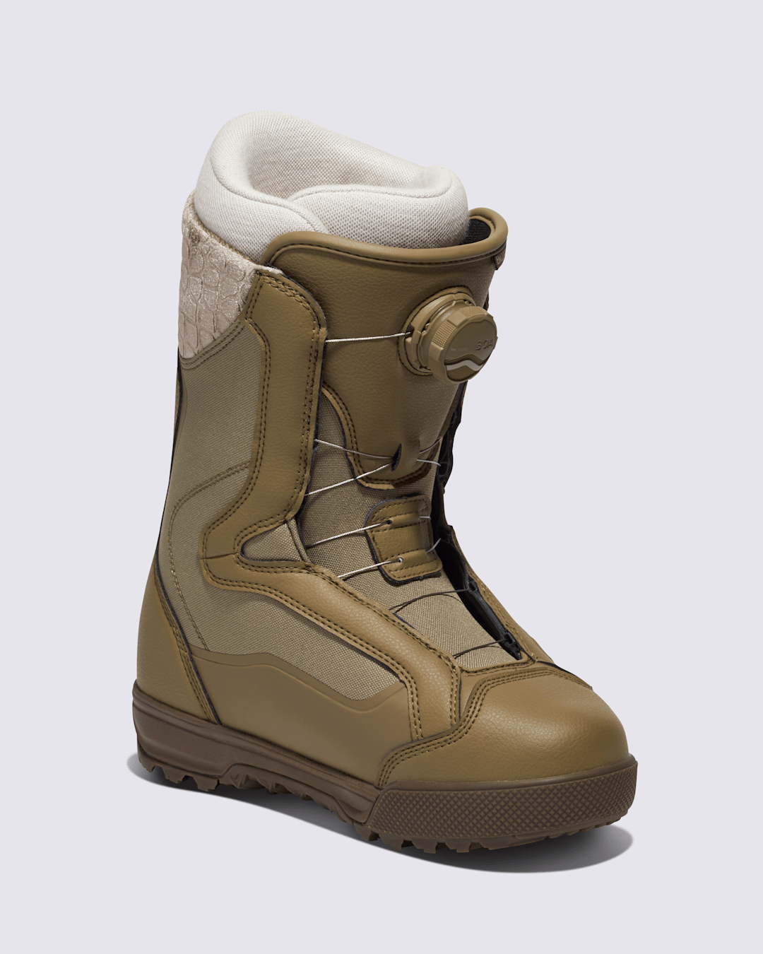 Vans Womens Encore Pro Snowboard Boot in Olive Green / Gum