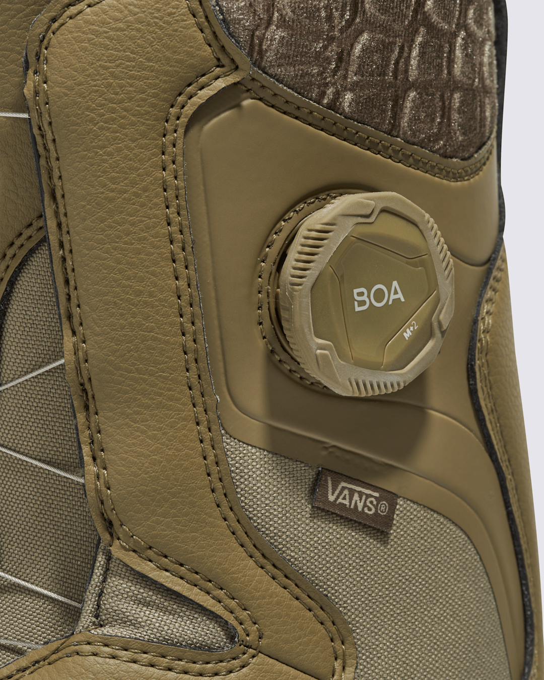 Vans Womens Encore Pro Snowboard Boot in Olive Green / Gum