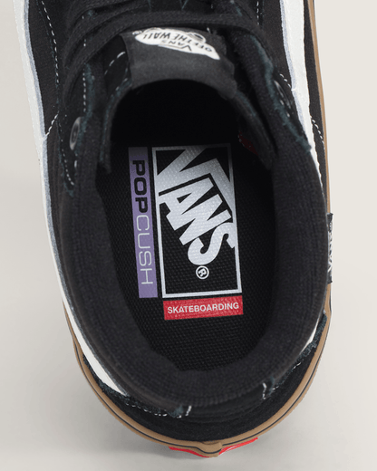 Vans Skate Sk8-Hi Shoe in Gum Black / White